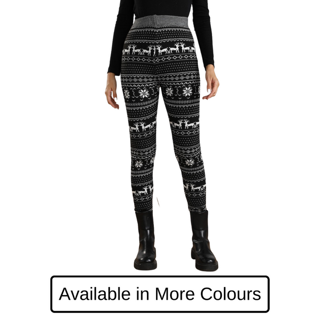 Womens New AZTEC Print Multi Color Fashion Trend Leggings Pants S