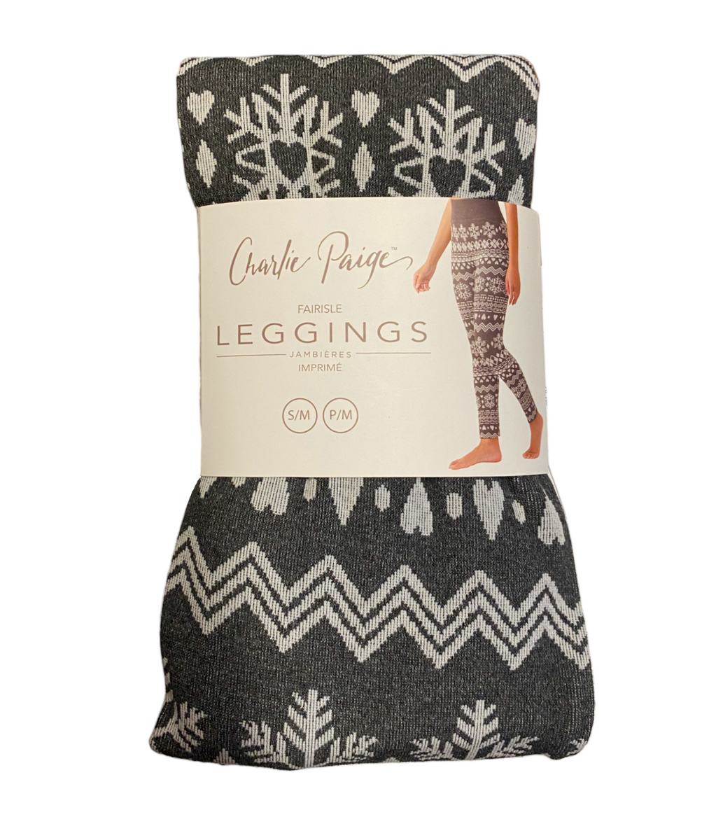 Legging Fleece Snowflake – The Real Wool Shop