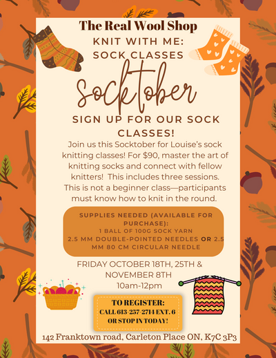 Socktober knitting Classes