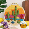 Kit Punch Needle Embroidered Catus