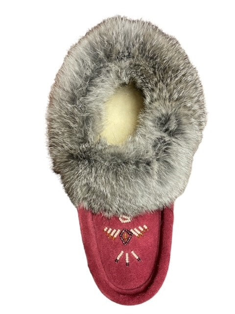 Rabbit fur fashion lined slippers