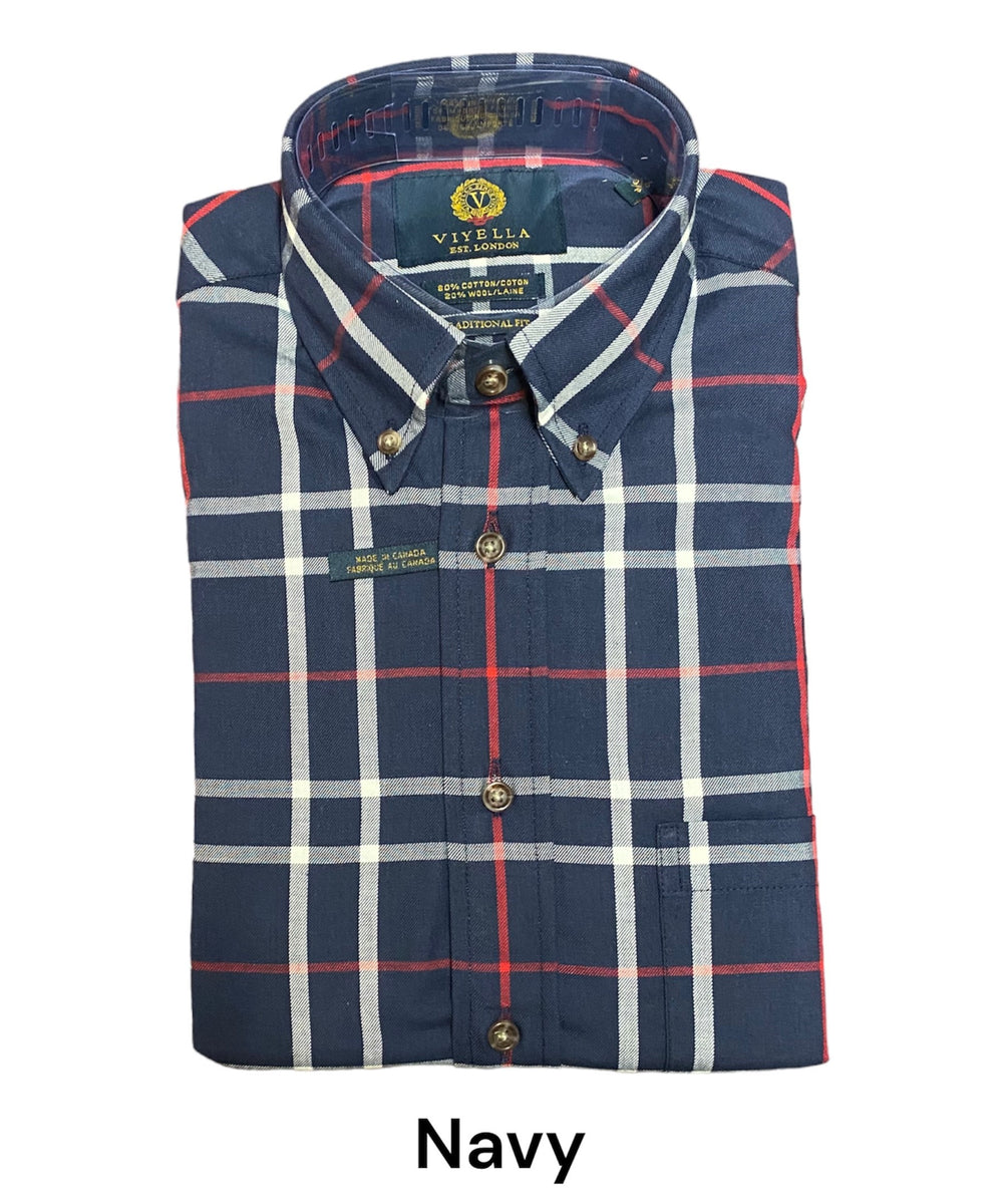 Viyella Shirts Wool/Cotton Plaid Men's🍁 – The Real Wool Shop