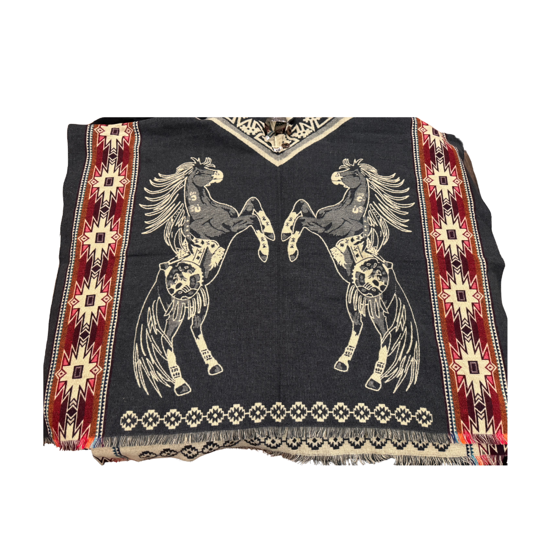 Poncho Alpaca Horse The Real Wool Shop
