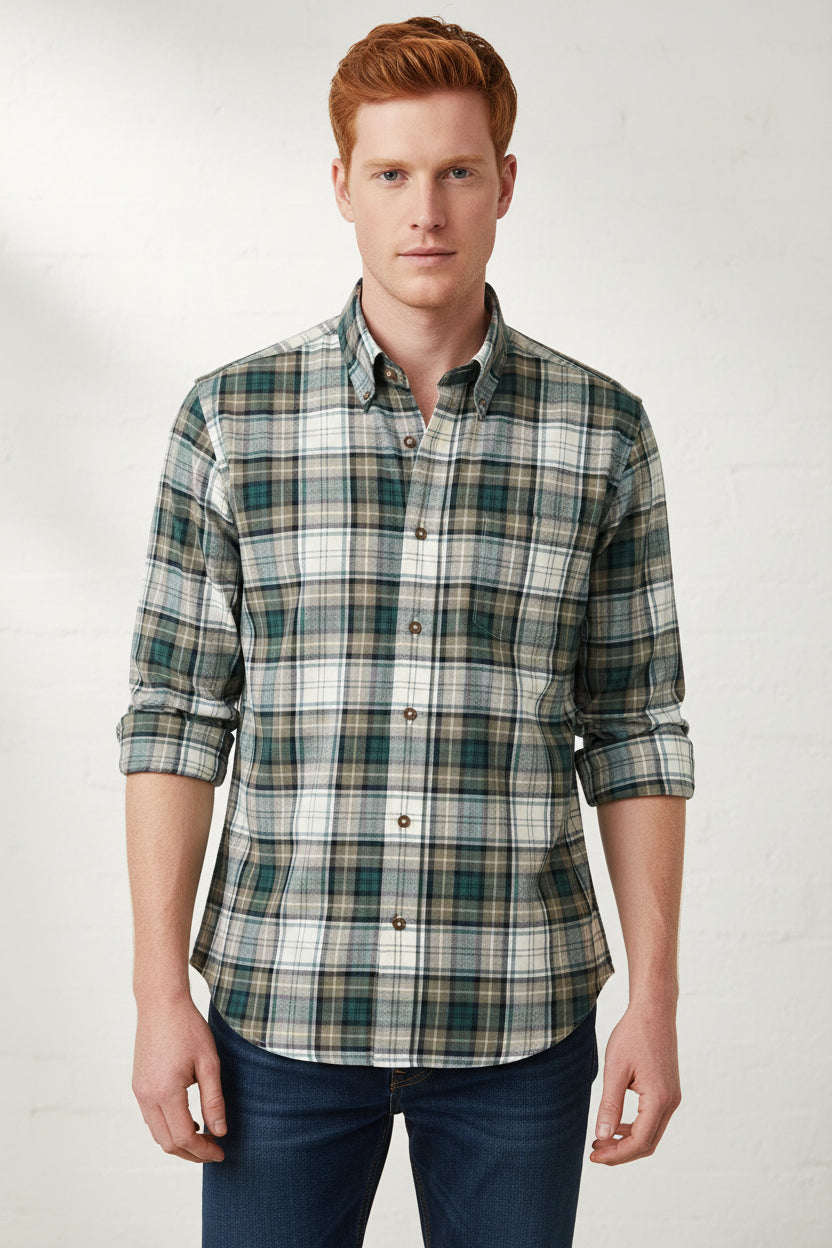 Viyella Shirts Wool/Cotton Plaid Men's🍁 – The Real Wool Shop