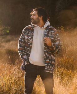 Shacket Blue Aztec – The Real Wool Shop