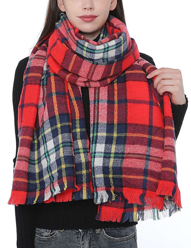 Panegy Men's Wool Scarf Long Winter Thicken Scarf Plaid Casual Warm  Business Scarf for Men Black Scarf Fashion Soft : : Clothing,  Shoes & Accessories