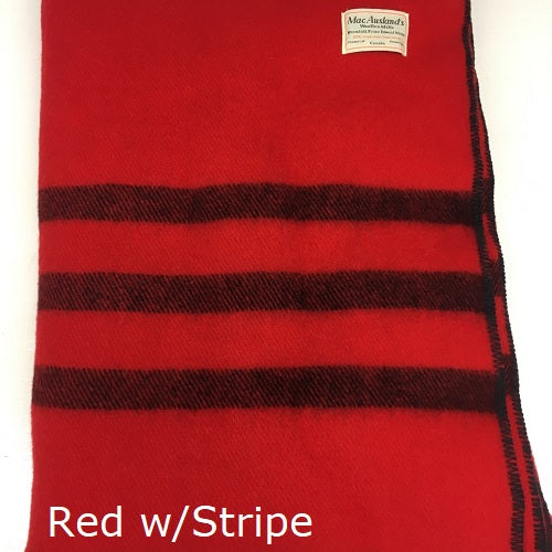 MacAusland Wool Blanket Queen Solid/Stripeš ā The Real Wool Shop