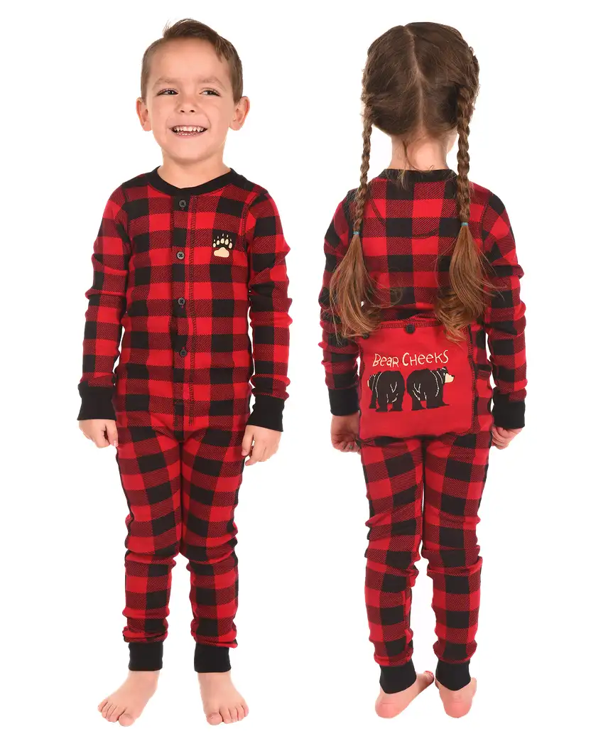 PJS Cotton Buffalo Plaid Bear Cheeks Child SALE The Real Wool Shop